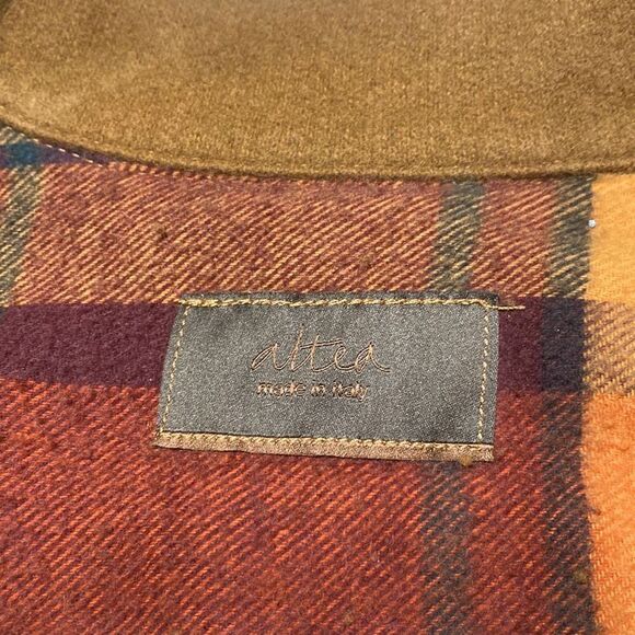 Altea Made In Italy Wool Blend Collared Bomber Chore Jacket Caramel Medium - Picture 10 of 13